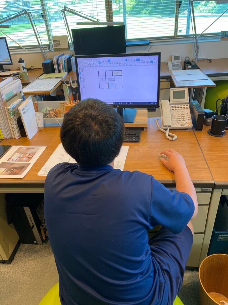 男子中学生職場体験 